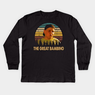 The Great Hambino The Sandlot Baseball Legend Tribute T-Shirt Kids Long Sleeve T-Shirt